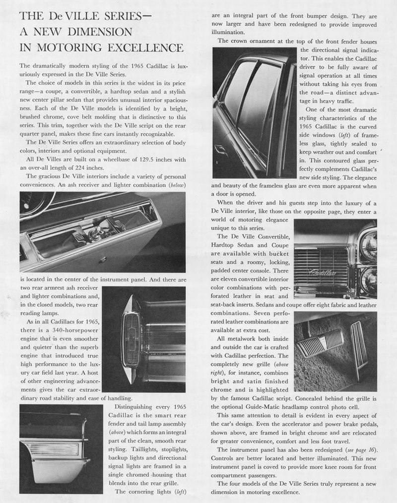 1965 Cadillac Brochure Page 7